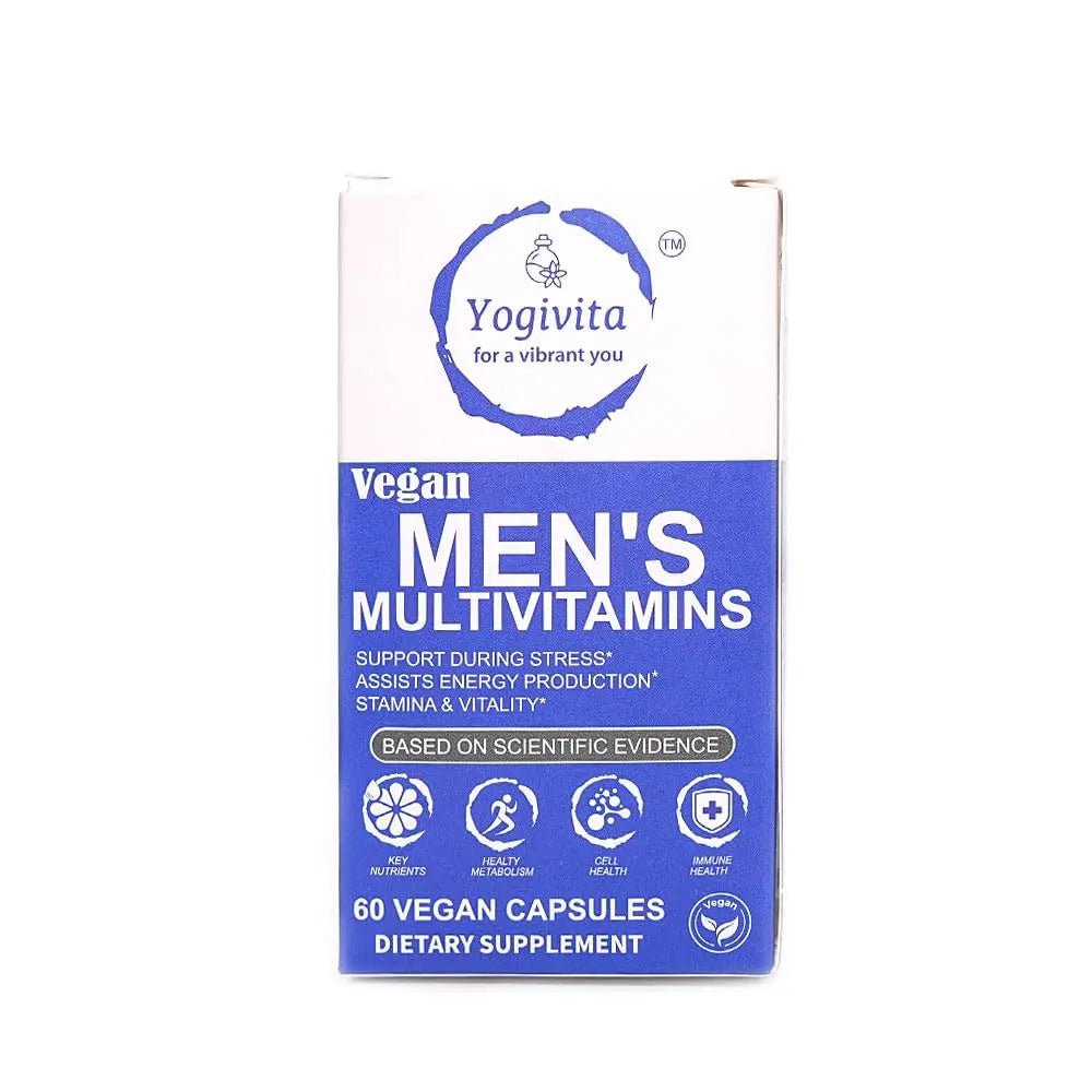 Yogivita Men’s Multivitamin – Complete Wellness, Energy & Immunity Support – Vegan, Gluten-Free, 60 Capsules - TrustMedUSA