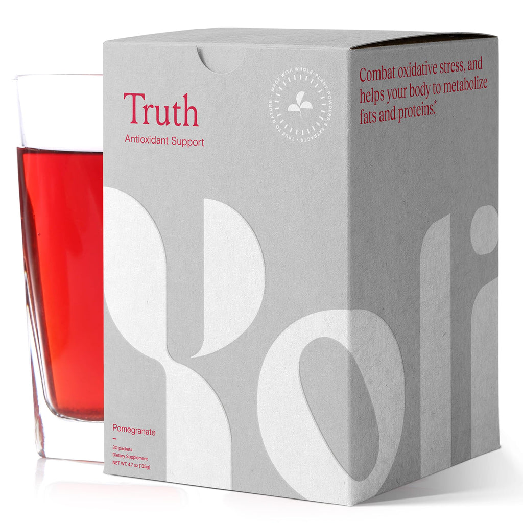 Yoli® Truth Antioxidant and Immune Support Supplement with Vitamin C, Botanicals, Superfruits, and Minerals - Pomegranate, 30 Packets - TrustMedUSA