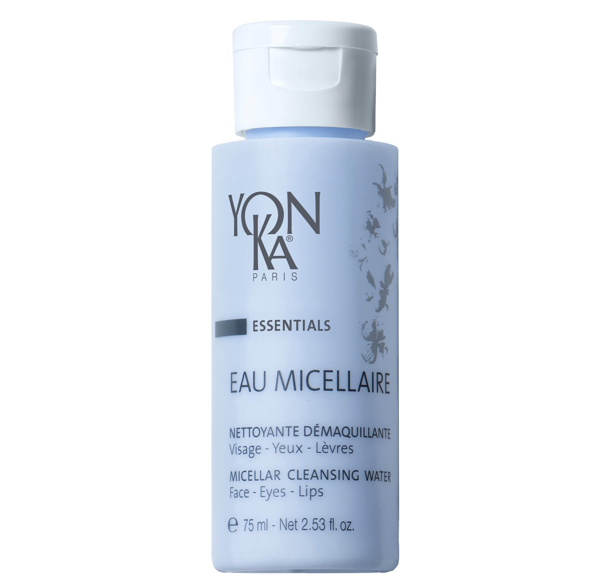 Yonka Eau Micellaire Travel Size | Micellar Water and Cleansing Makeup Remover | Gentle Face Wash with Rose and Chamomile to Remove Impurities and Hydrate | Paraben-Free | 2.53 fl oz - TrustMedUSA