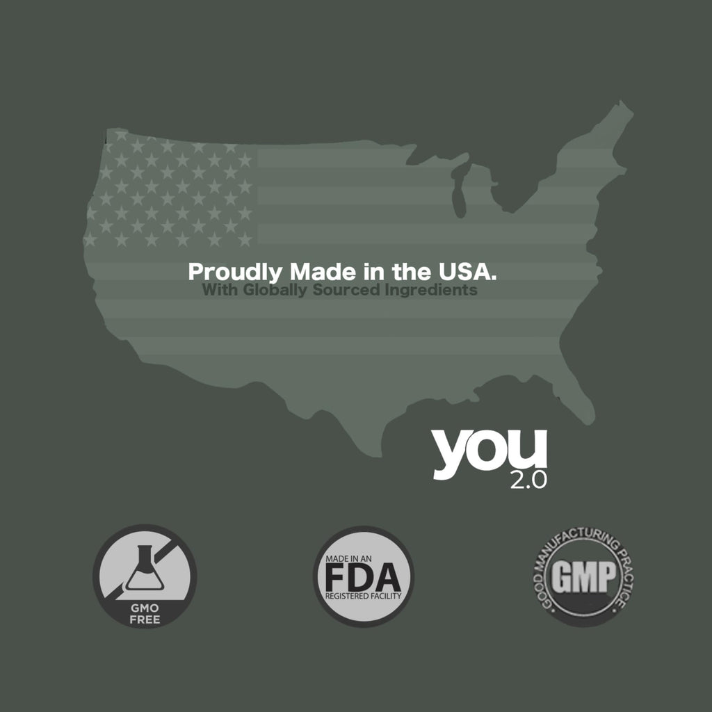 YOU 2.0 Powerhouse Superfood with Seamoss, Shilajit, Ashwagandha, Berberine, Maca, Black Seed Oil, Turmeric, Vitamin C, D, B12, K2 - Moringa, Apple Cider, Made in USA for Overall Health & Immunity - TrustMedUSA