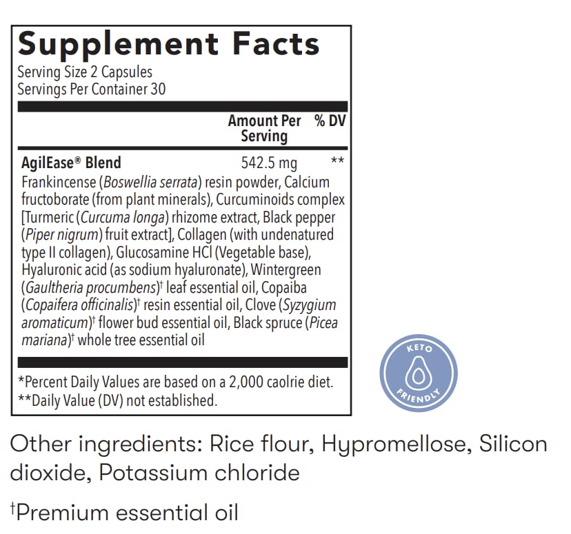 Young Living AgilEase Capsules | 60 Count | UC-II Collagen Supplement | Supports Mobility & Flexibility | Helps Maintain Joint Health & Exercise Recovery - TrustMedUSA