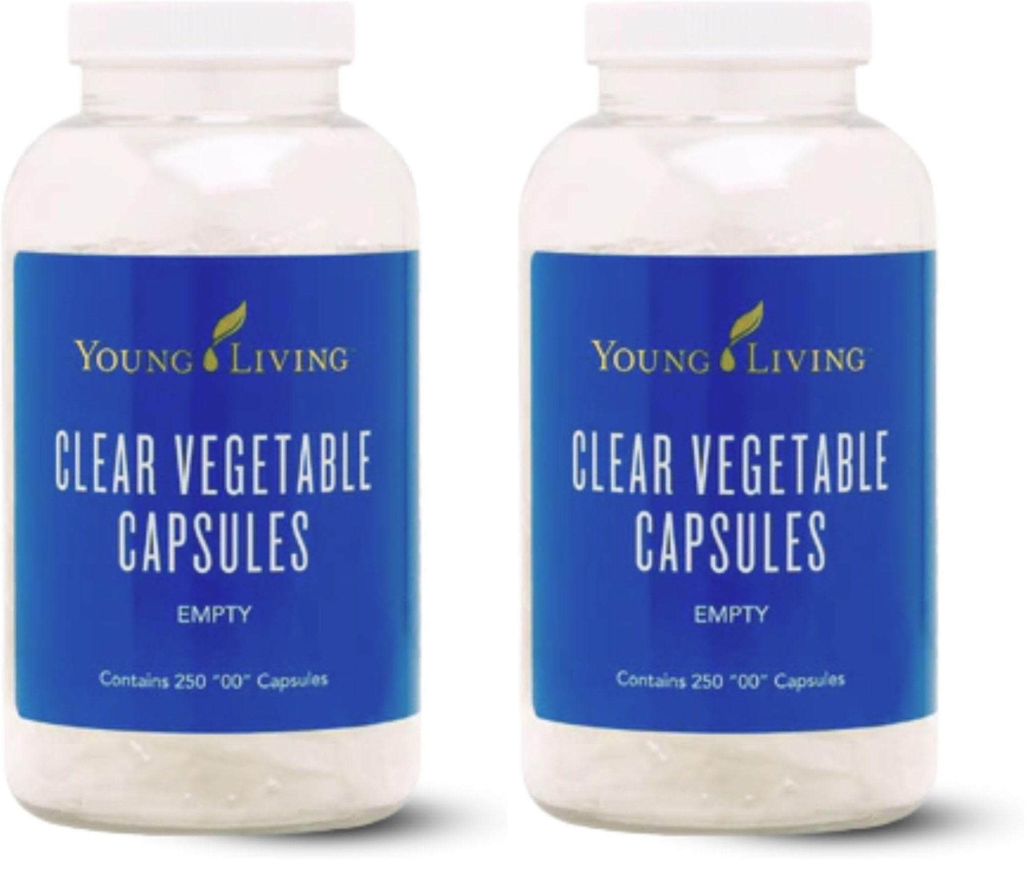 Young Living Clear Vegetable Capsules - 250 ct - Essential Oil Blends, Vitamins, Herbal Supplements, & Dietary Needs - Easy-to-Use, Vegan-Friendly, & Non-GMO (Pack of 2) - TrustMedUSA