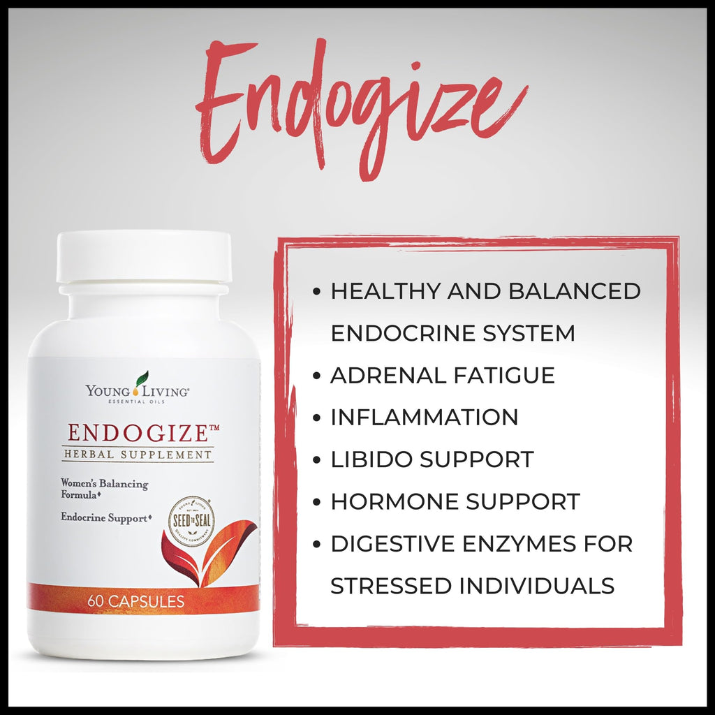 Young Living - EndoGize 60 Capsules | Hormonal Health & Endocrine System Support with Essential Oils | Daily Herbal Supplement for Women's Wellness & Balancing Formula - TrustMedUSA