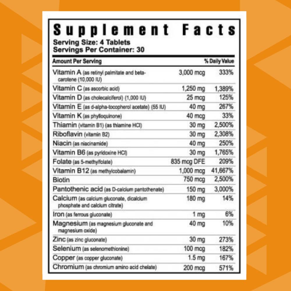 Youngevity Beyond Tangy Tangerine 2.0 Multi-Vitamin & Mineral Complex - Made with Natural & Whole Foods | 160,000 ORAC | 120 Tablets | 1 Bottle - TrustMedUSA