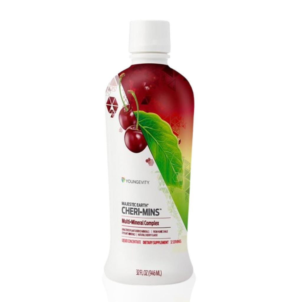 Youngevity Cheri-Mins™ Plant Derived Liquid Minerals - Great Tasting Formula - 77+ Natural Unaltered Trace Minerals - Colloidal Form Humic Shale (32 Fl Oz) - TrustMedUSA