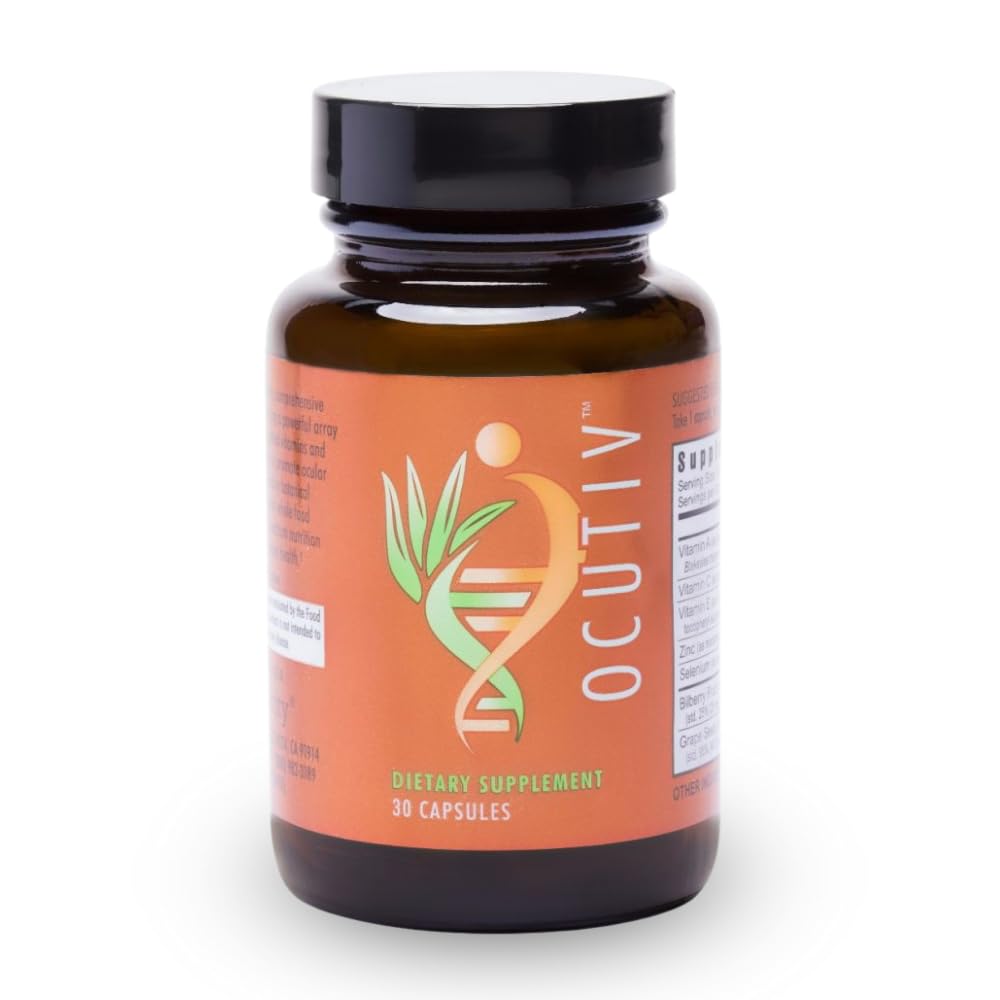 Youngevity Ocutiv™ - Eye Vitamin & Mineral Supplement - Contains Vitamin A, C, E, Zinc, Bilberry, Lutein, Lycopene, Zeaxanthin, Astaxanthin - 30 Capsules - TrustMedUSA
