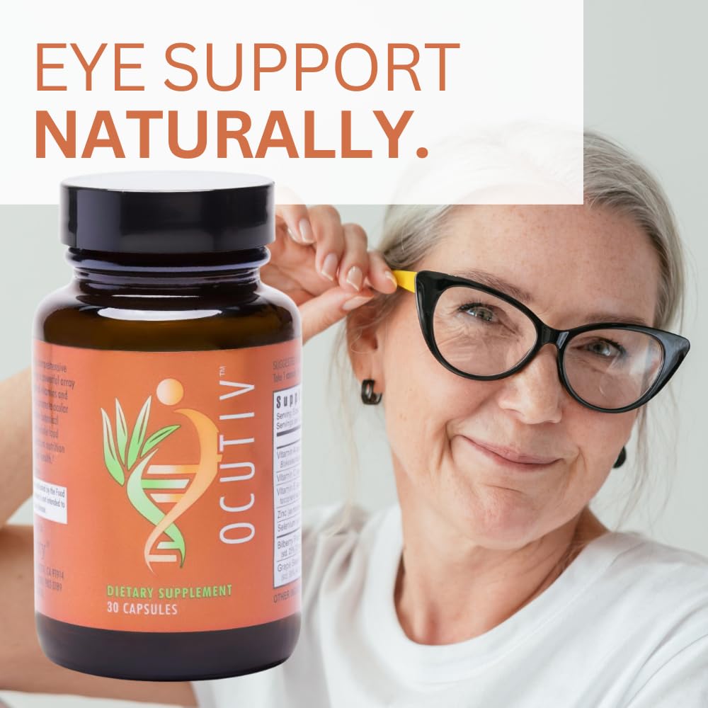 Youngevity Ocutiv™ - Eye Vitamin & Mineral Supplement - Contains Vitamin A, C, E, Zinc, Bilberry, Lutein, Lycopene, Zeaxanthin, Astaxanthin - 30 Capsules - TrustMedUSA