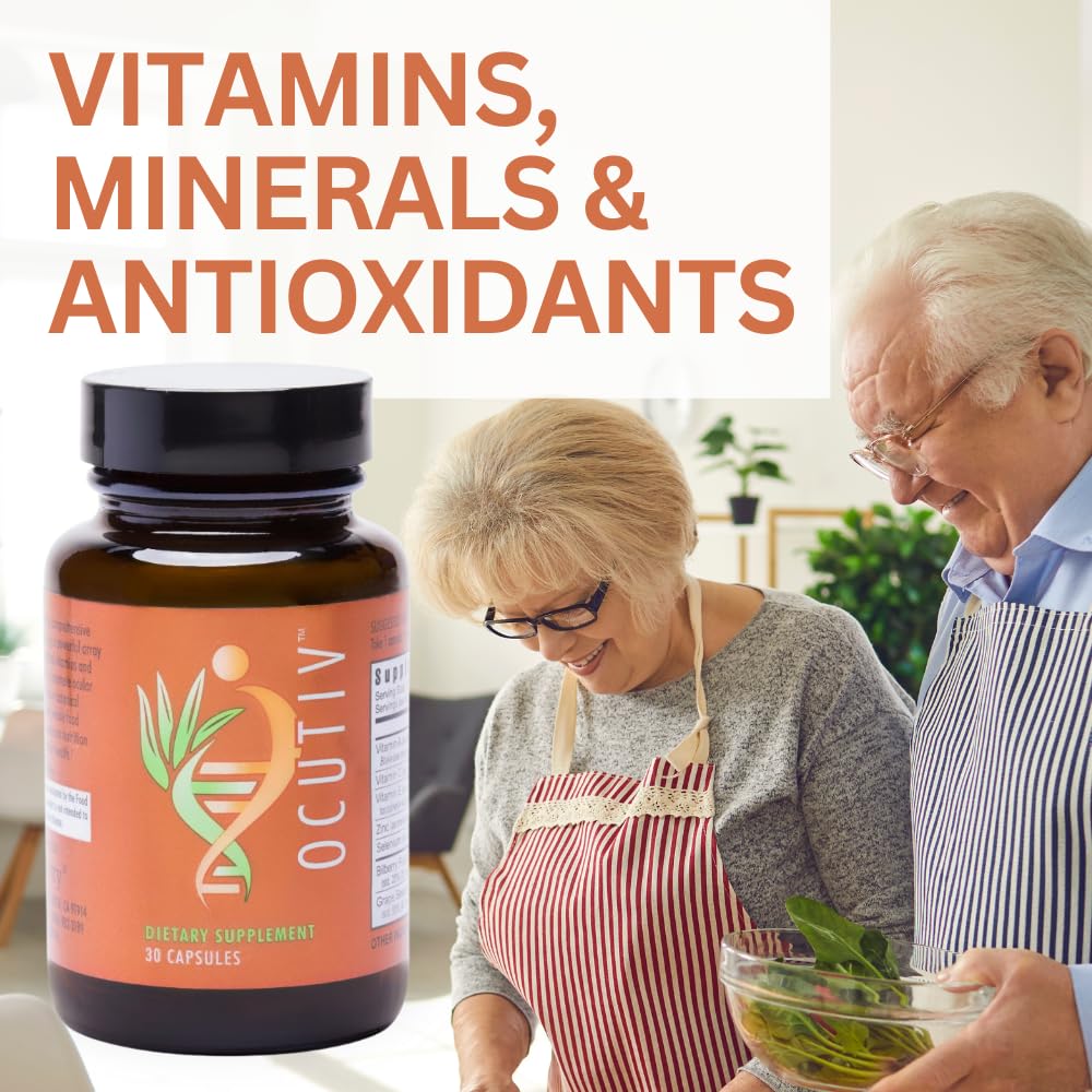 Youngevity Ocutiv™ - Eye Vitamin & Mineral Supplement - Contains Vitamin A, C, E, Zinc, Bilberry, Lutein, Lycopene, Zeaxanthin, Astaxanthin - 30 Capsules - TrustMedUSA