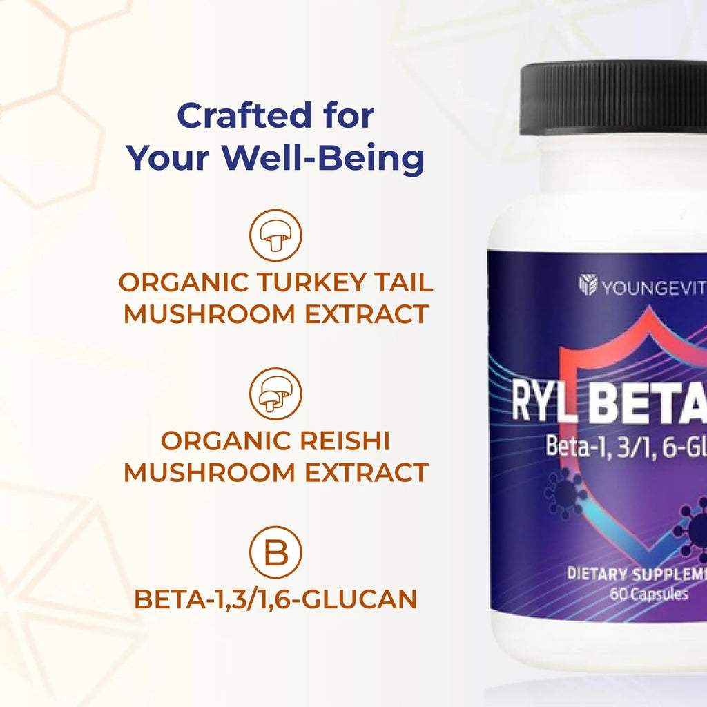 Youngevity RYL Beta550 Beta 1, 3-D Glucan Immune Support - 60 Capsules (Pack of 1) - TrustMedUSA