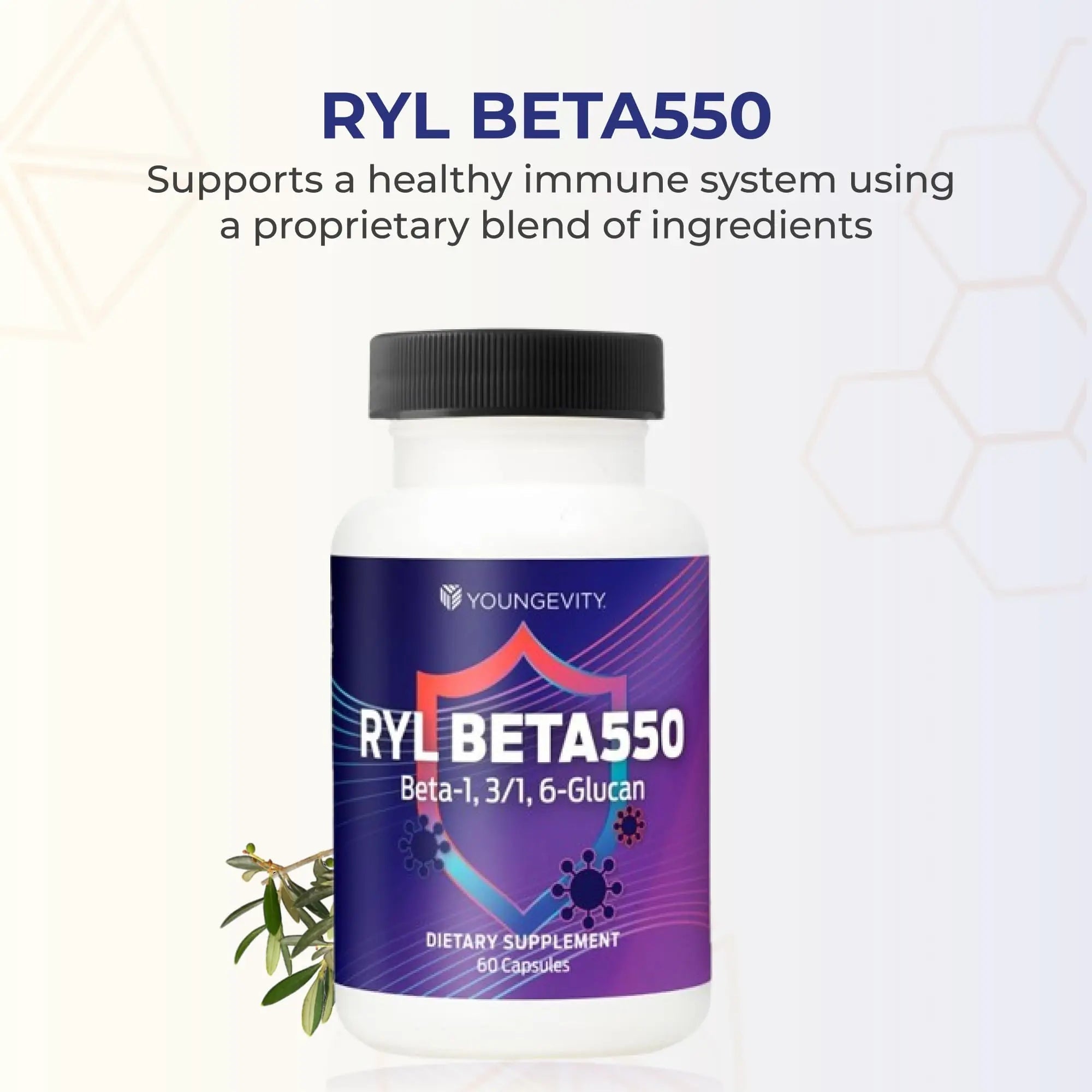 Youngevity RYL Beta550 Beta 1, 3-D Glucan Immune Support - 60 Capsules (Pack of 1) - TrustMedUSA