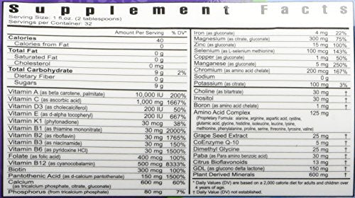Youngevity Ultimate Classic® - Mega Multi-Vitamin & Mineral Complex - 16 Vitamins, 70+ Minerals, 12+ Amino Acids, Grape Seed, CoQ10, and More - Highly Absorbable Liquid (32 Fl Oz - Pack of 1) - TrustMedUSA