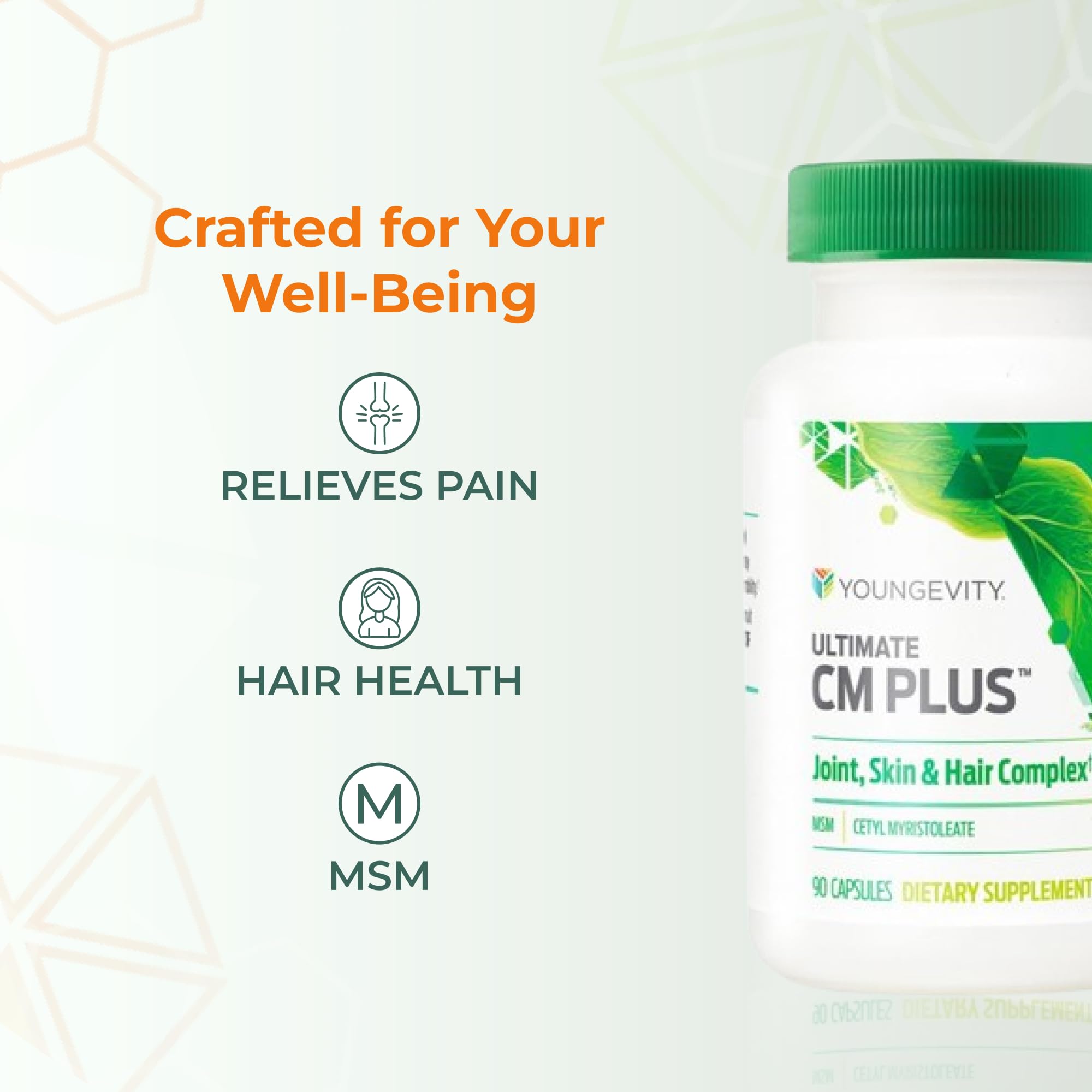 Youngevity Ultimate CM Plus™ - Patented Bone Health Supplement MSM & Cetyl Myristoleate - Muscle and Bone Health Complex - (90 Capsules) - TrustMedUSA