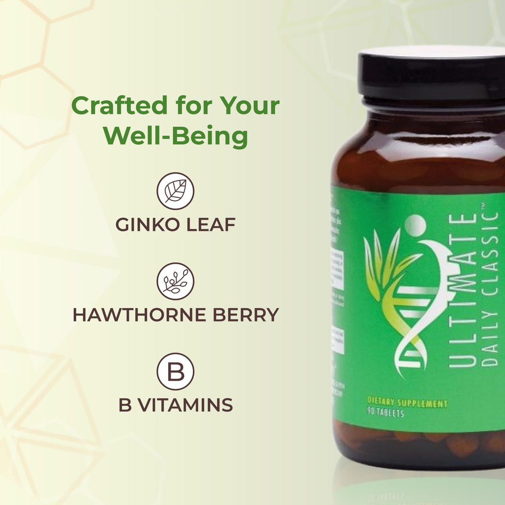 Youngevity Ultimate Daily Classic – Multivitamin with Essential Vitamins, Minerals, Amino Acids, and Antioxidant-Rich Botanicals – Supports Cardiovascular, Brain, Bone, and Bone Health – 90 Tablets - TrustMedUSA