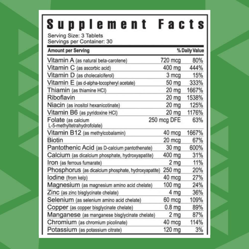 Youngevity Ultimate Daily Classic™ Tablets - Complete Vitamins, Minerals, Amino Acids, & Botanicals - Multivitamin for Women and Men - 90 Tablets - TrustMedUSA