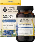 Your Flora Probiotic Family – Non-GMO Probiotics with Fermented Soybean, Banana, & Blueberry for Digestion & Gut Support – Prebiotics, Postbiotics, Digestive Enzymes – Living Alchemy, 60 Capsules - TrustMedUSA