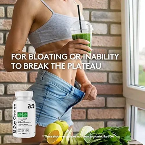 Youth & Tonic 15 Day Colon Cleanser & Detox for Waste Loss to Feel Lighter - TrustMedUSA