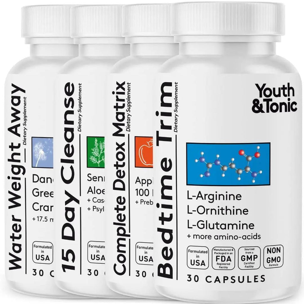 Youth & Tonic Bedtime Trim Detox Cleanse Kick Off Weight Management - 120 Pills - TrustMedUSA