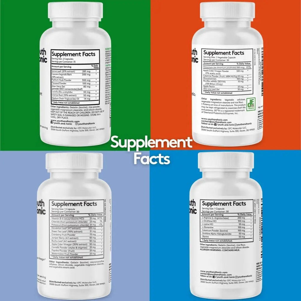 Youth & Tonic Bedtime Trim Detox Cleanse Kick Off Weight Management - 120 Pills - TrustMedUSA
