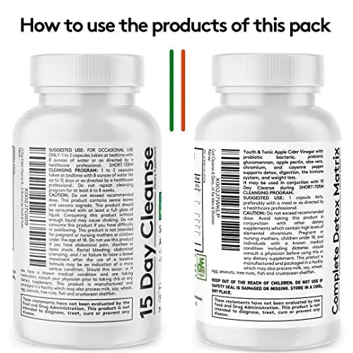 Youth & Tonic Colon Cleanser & Detox for Loss of Waste, Breaking The Plate - TrustMedUSA