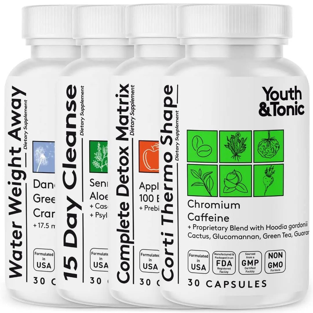 Youth & Tonic CortiThermo Shape Detox Cleanse Kick Off Weight Management - 120 Pills - TrustMedUSA