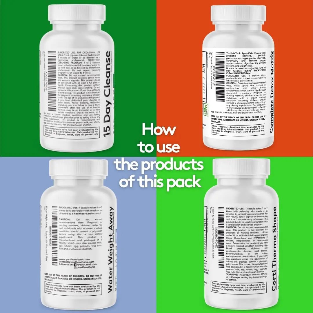 Youth & Tonic CortiThermo Shape Detox Cleanse Kick Off Weight Management - 120 Pills - TrustMedUSA
