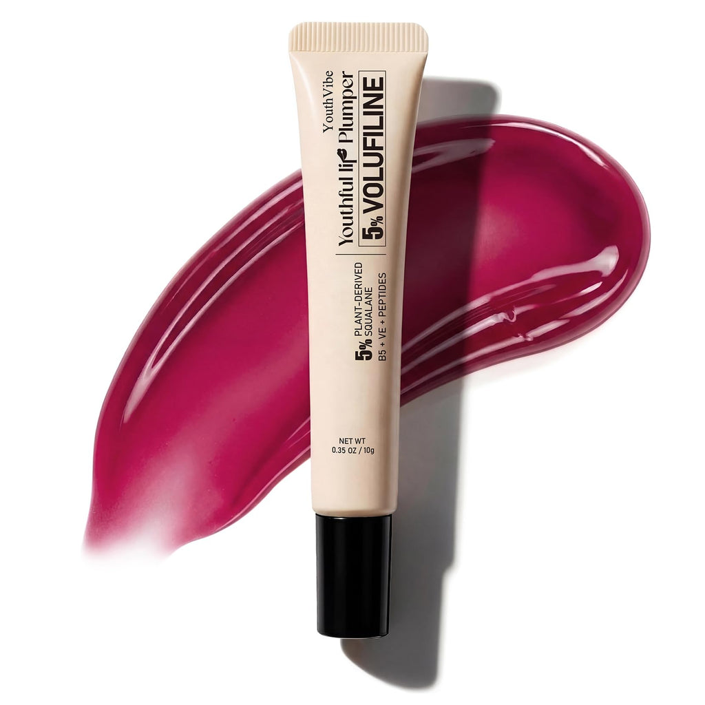 YouthVibe 5% Volufiline Lip Plumper, Nourishing & Anti Aging Over Time with Squalane, Shea Butter, Collagen, Peptide & PDRN - No Burning, No Tingling for Gentle Daily Plumping - TrustMedUSA