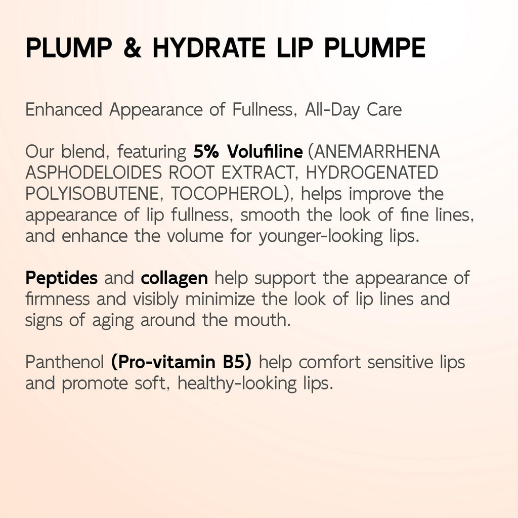 YouthVibe 5% Volufiline Lip Plumper, Nourishing & Anti Aging Over Time with Squalane, Shea Butter, Collagen, Peptide & PDRN - No Burning, No Tingling for Gentle Daily Plumping - TrustMedUSA