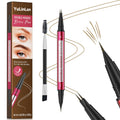 YuLinLon Double-Headed Brow Pen, Ultra-Precise Hair-Like Strokes, Long-Lasting Waterproof Makeup, Available in 5 Natural Shades (3Dark Brown) - TrustMedUSA