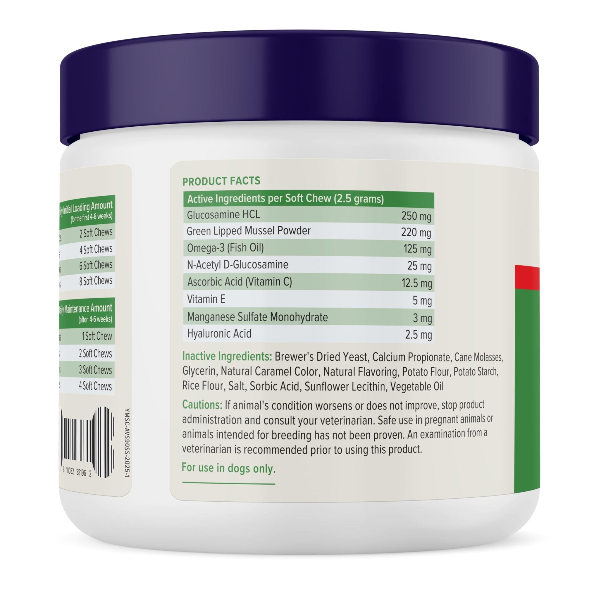 Yumove Hip & Joint Supplement for Dogs with Glucosamine, Hyaluronic Acid, Green Lipped Mussel & Omega 3 Joint Supplement - Regular or Advanced Strength (90 Count, Advanced Vet Strength Soft Chews) - TrustMedUSA