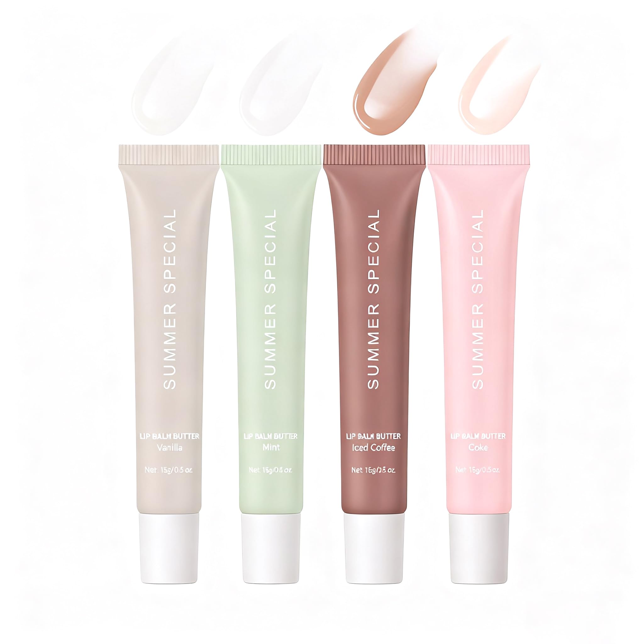 YumSova 4PCS Summer Lip Gloss Lipstick, Containing Natural Oils And Fruit Extracts, Can Soothe And Soften Dry Lips, Keep Moisture For A Long Time, And Is Not Sticky (4PCS) - TrustMedUSA