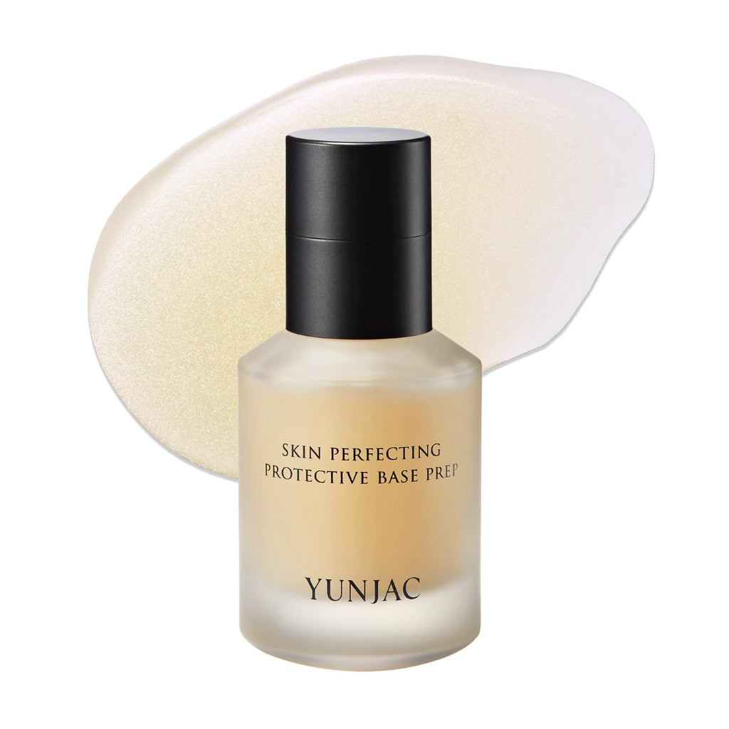 YUNJAC Base Prep Korean Primer (1.35 fl oz) – Silicone-Free Grip Makeup Base, Serum Texture for Radiant Skin, Long-Lasting Glow with Rice Ferment, Ceramide, Niacinamide, Squalane - TrustMedUSA