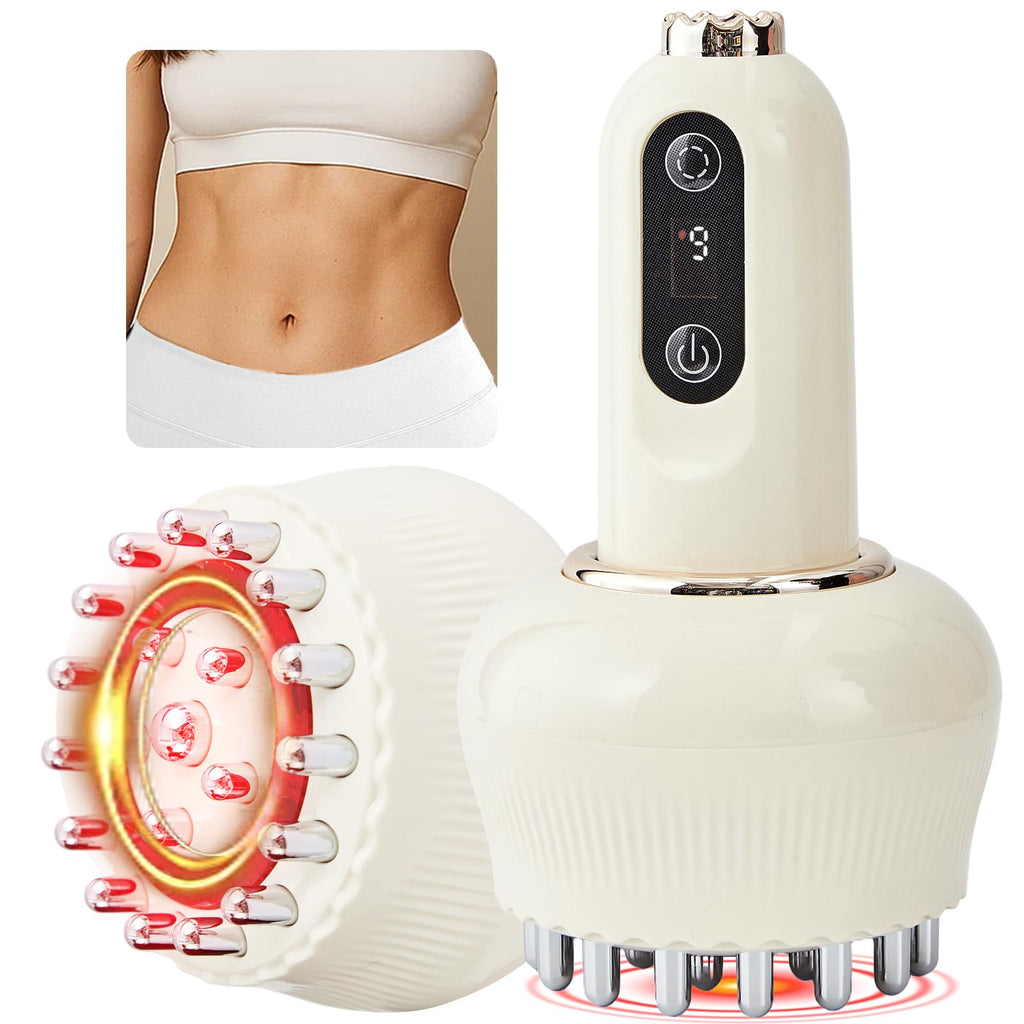 Yuonry Lymphatic Drainage Massager & Anti Cellulite Massage Tool, Helps Reduce Stretch Marks & Cellulite, for Legs, Arms & Belly, Body Sculpting Machine with Microcurrent, Light, Heat & Vibration - Maple Wellness Supplements