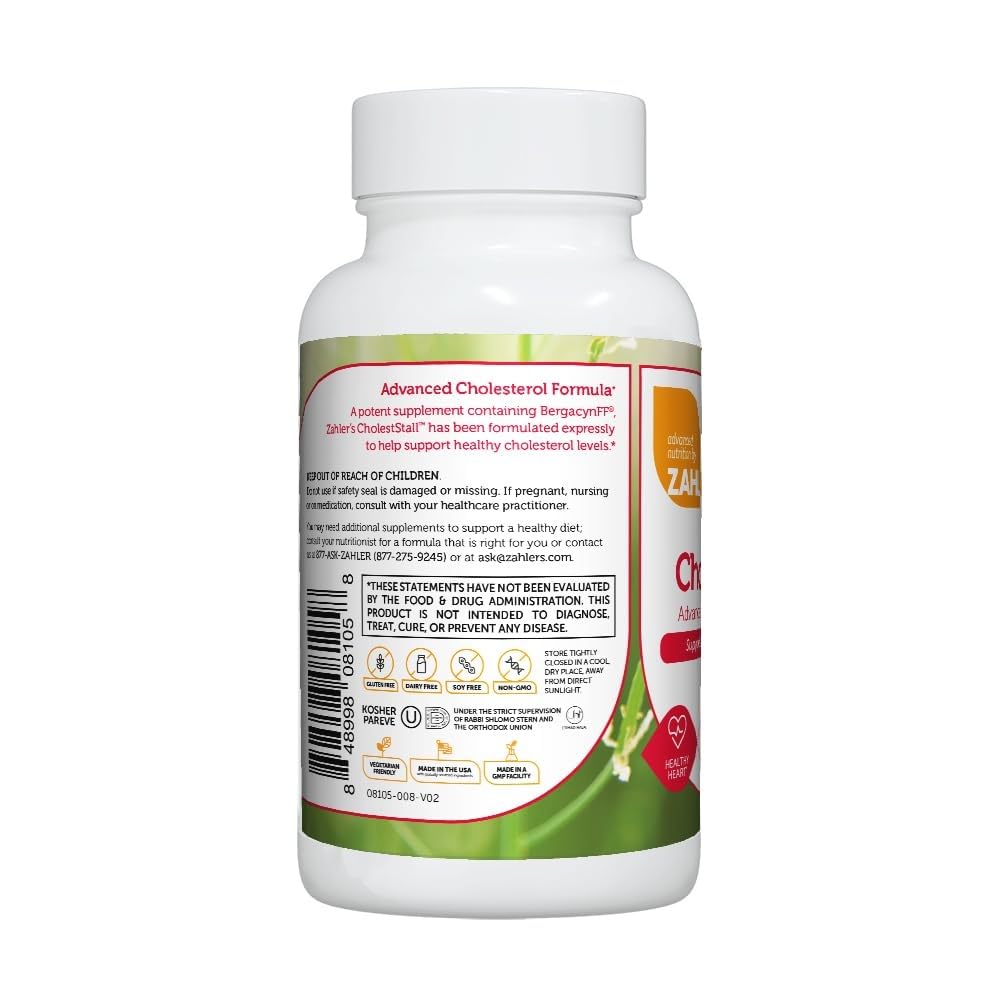 Zahler CholestStall, Cholesterol Support Supplement, Helps Maintain LDL, Certified Kosher, 30 Capsules - TrustMedUSA