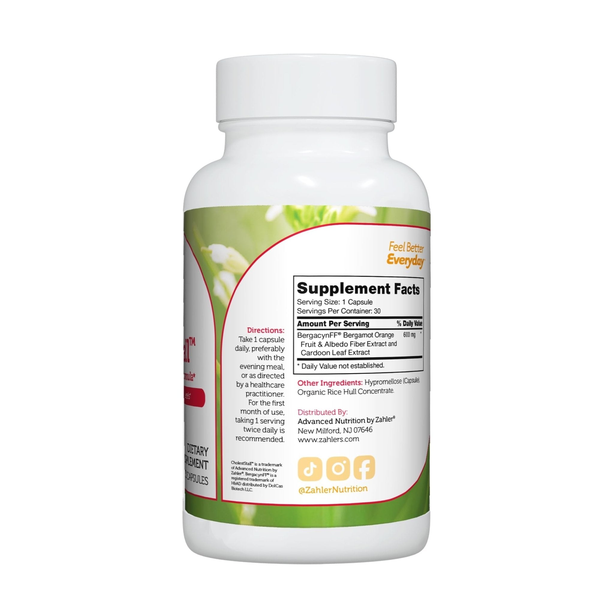 Zahler CholestStall, Cholesterol Support Supplement, Helps Maintain LDL, Certified Kosher, 30 Capsules - TrustMedUSA