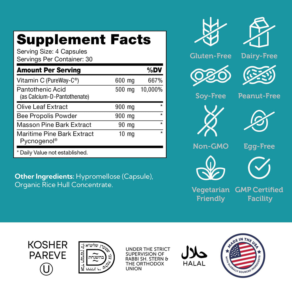 Zahler Immune Defense, Immune System Support, Certified Kosher, 120 Capsules - TrustMedUSA