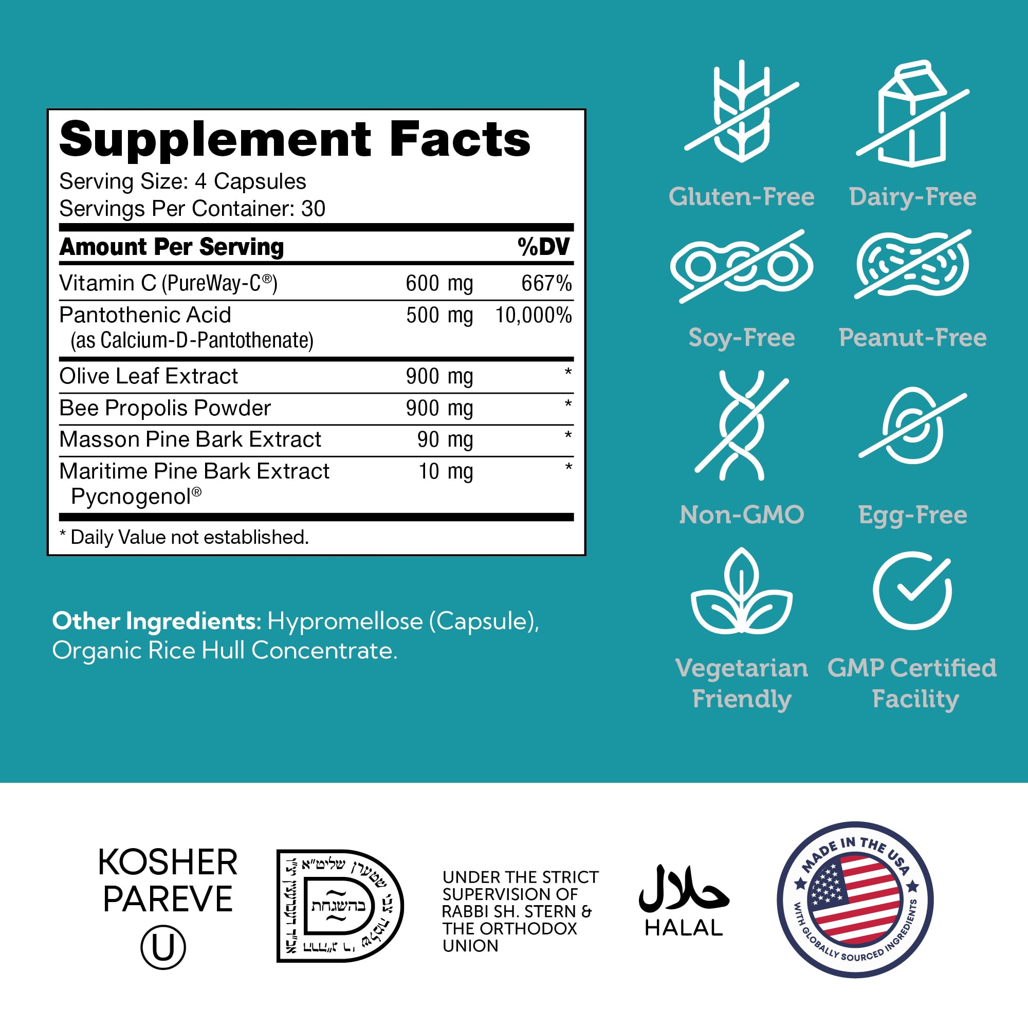 Zahler Immune Defense, Immune System Support, Certified Kosher, 120 Capsules - TrustMedUSA