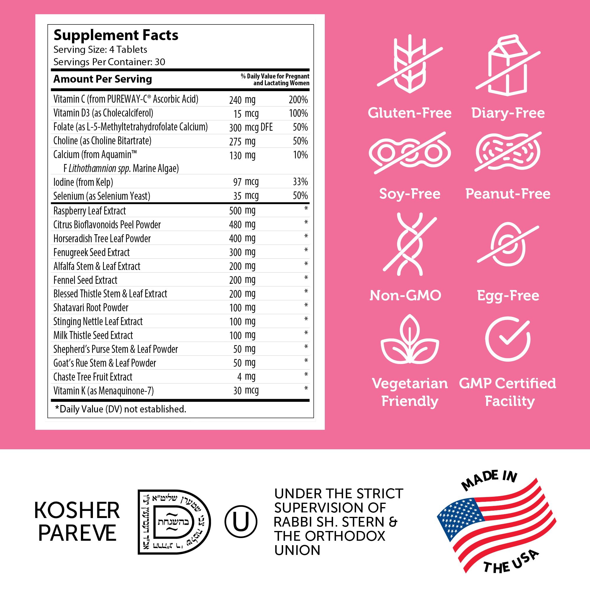 Zahler Postnatal Flow for Advanced Lactation Support, Breastfeeding + Postnatal Support, 120 Tablets. - TrustMedUSA