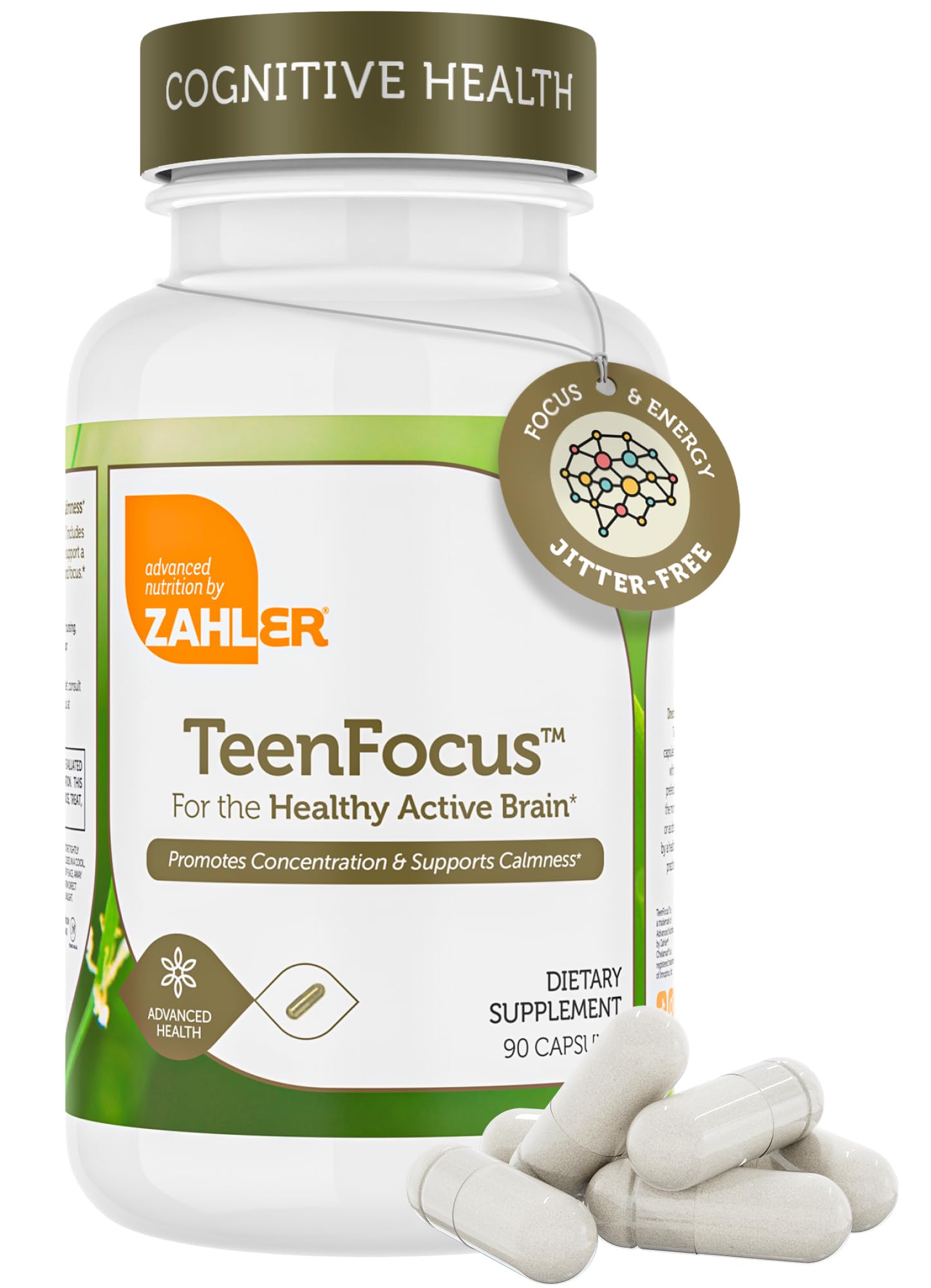 Zahler TeenFocus, Advanced Formula for Improved Focus & Concentration, Certified Kosher, 90 Capsules - TrustMedUSA