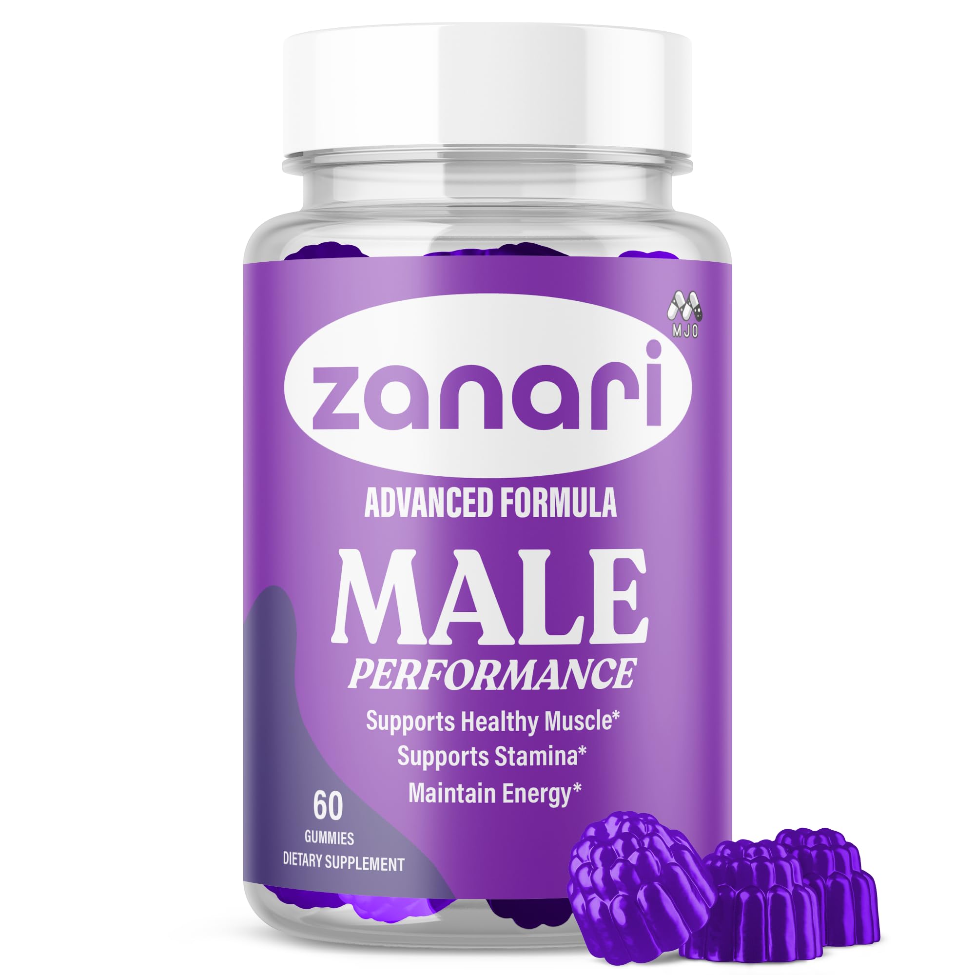Zanari Gummies, Official Zanari Gummys for Men with All Natural Ingredients, Advanced Formula for Optimal Health & Total Wellness Support with Maximum Strength Active Lifestyle Vitamins (60 Gummies) - TrustMedUSA