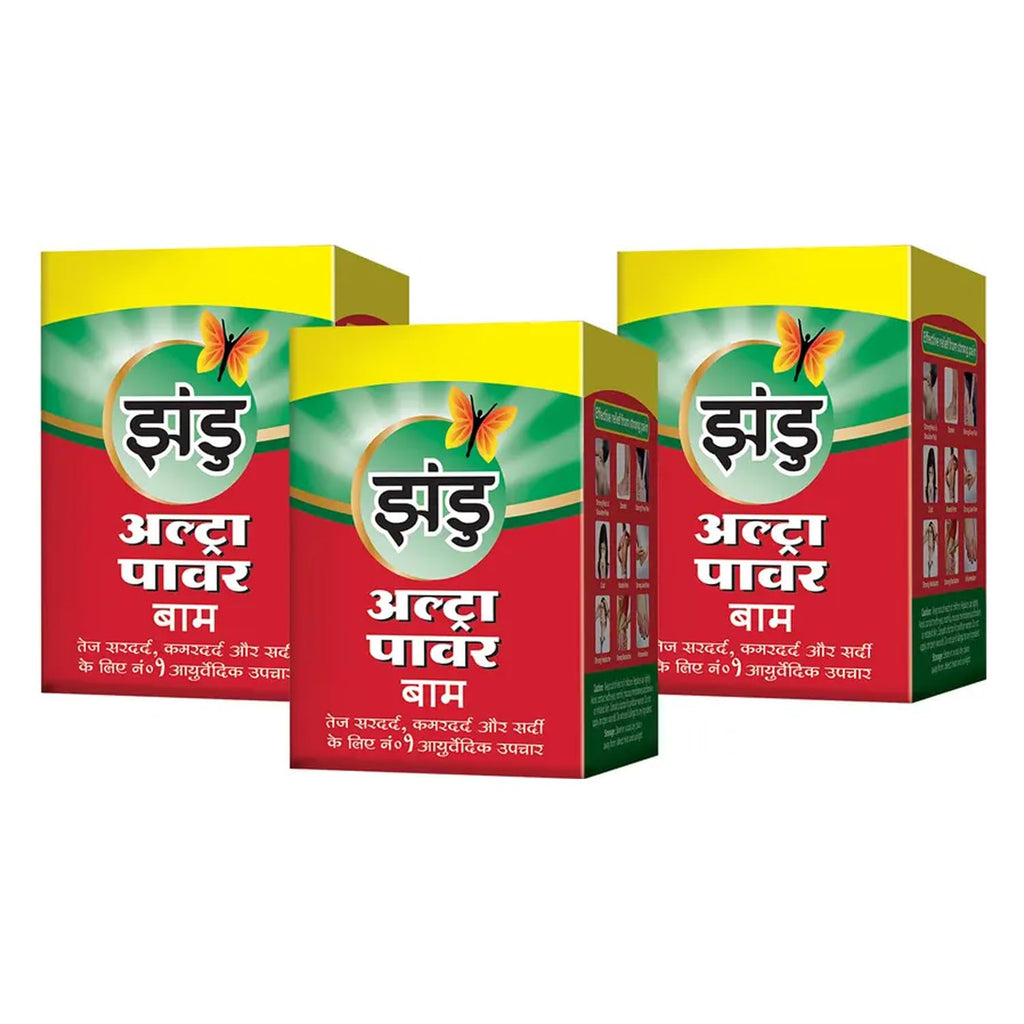 Zandu Ultra Red Balm | Ayurvedic Balm with Menthol, Camphor, Eucalyptus Oil | Relieves from Bodyache, Cold & Muscle Stiffness | Non Greasy & Fast Acting | 0.85 Fl Oz (Pack of 1) - TrustMedUSA