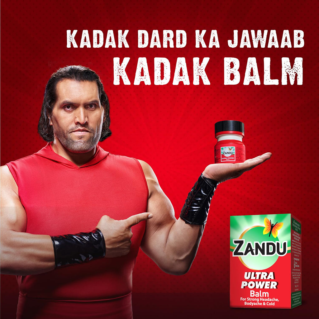 Zandu Ultra Red Balm | Ayurvedic Balm with Menthol, Camphor, Eucalyptus Oil | Relieves from Bodyache, Cold & Muscle Stiffness | Non Greasy & Fast Acting | 0.85 Fl Oz (Pack of 1) - TrustMedUSA