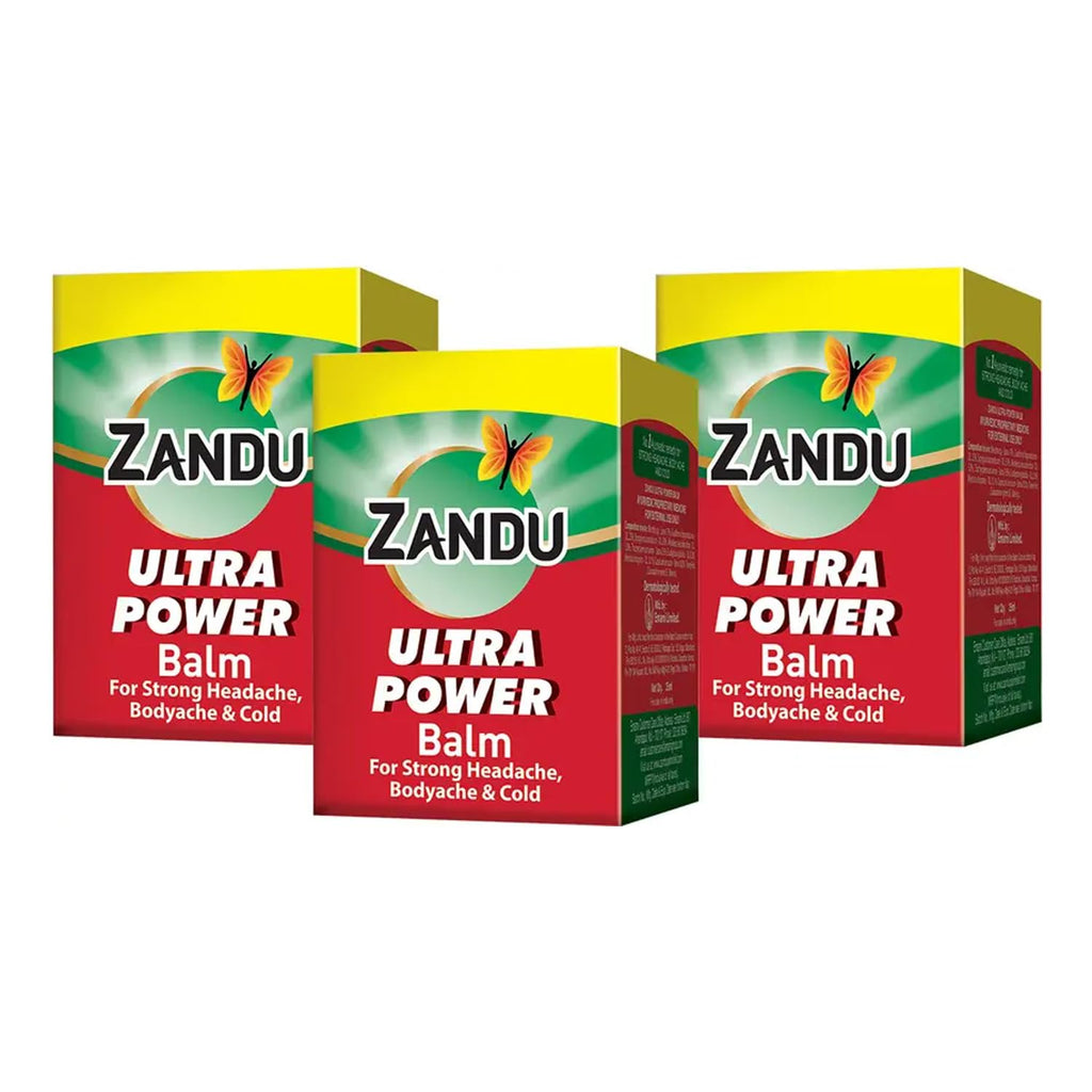 Zandu Ultra Red Balm | Ayurvedic Balm with Menthol, Camphor, Eucalyptus Oil | Relieves from Bodyache, Cold & Muscle Stiffness | Non Greasy & Fast Acting | 0.85 Fl Oz (Pack of 1) - TrustMedUSA