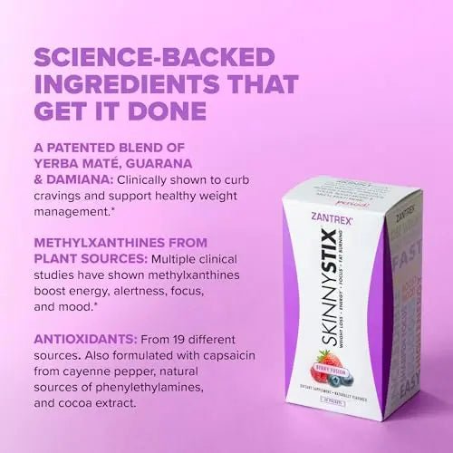 Zantrex SkinnyStix Energy Powder – Increase Energy, Heighten Focus, Boost Mood - TrustMedUSA