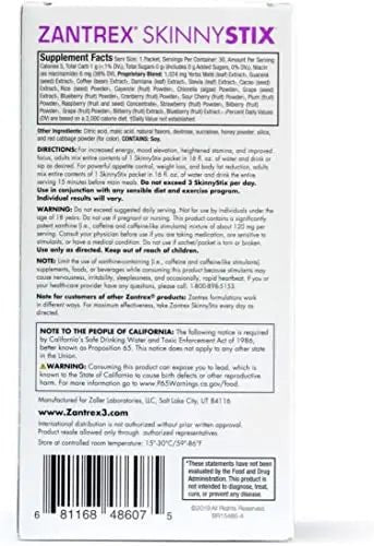 Zantrex SkinnyStix Energy Powder – Increase Energy, Heighten Focus, Boost Mood - TrustMedUSA