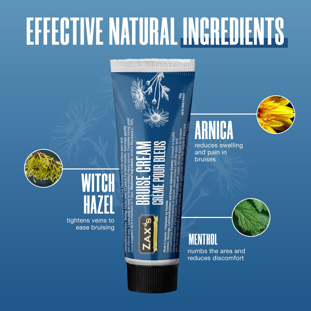 ZAX'S ORIGINAL Bruise Cream - Arnica and Witch Hazel Blend, Gentle on Skin, Plant-Based Ingredients for Skin Care - 28g - TrustMedUSA