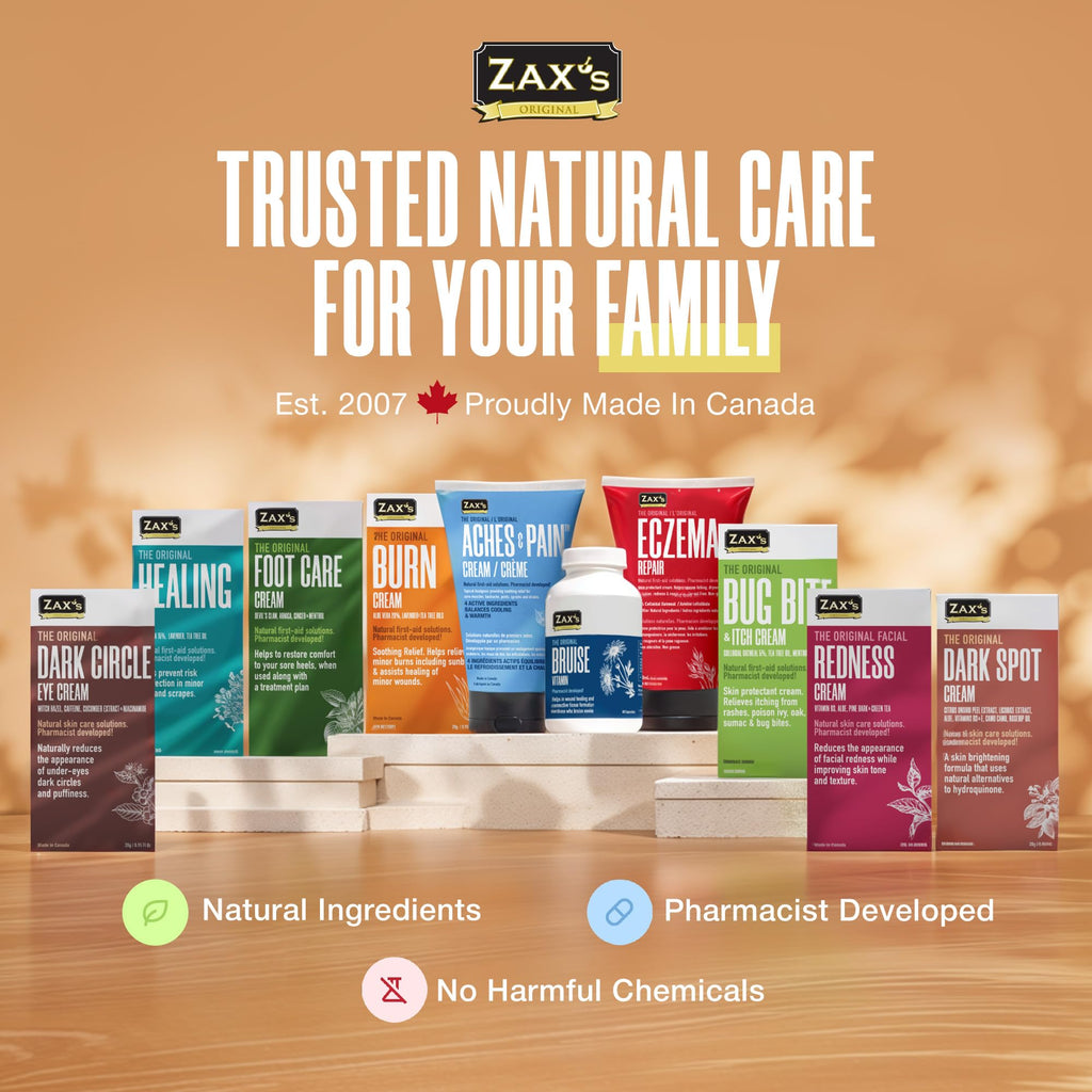 ZAX'S ORIGINAL Bruise Cream - Arnica and Witch Hazel Blend, Gentle on Skin, Plant-Based Ingredients for Skin Care - 28g - TrustMedUSA