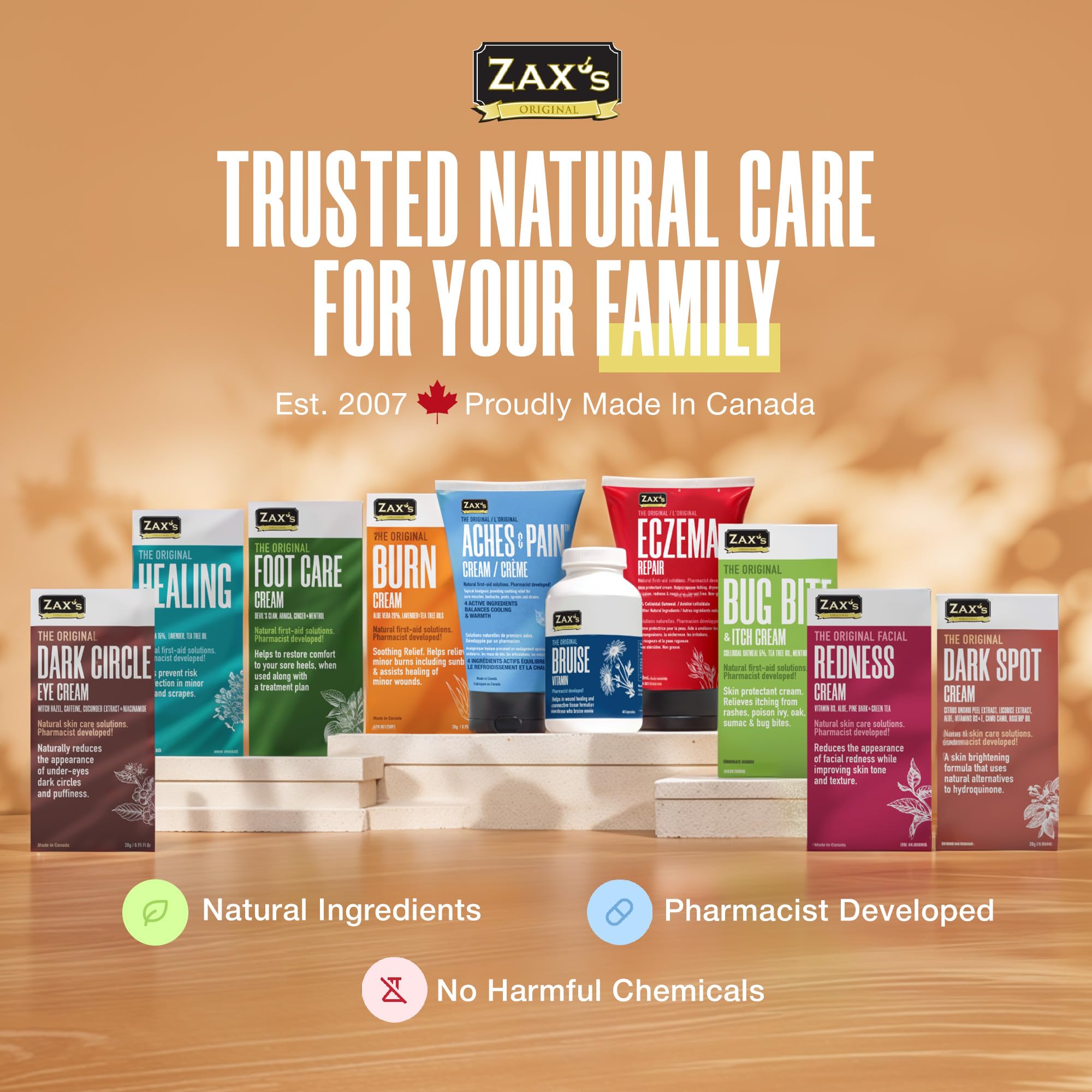 ZAX'S ORIGINAL Bruise Cream - Arnica and Witch Hazel Blend, Gentle on Skin, Plant-Based Ingredients for Skin Care - 28g - TrustMedUSA