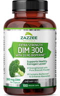 Zazzee Extra Strength DIM 300, 10 mg BioPerine and 300 mg DIM per Capsule, 100 Vegan - TrustMedUSA