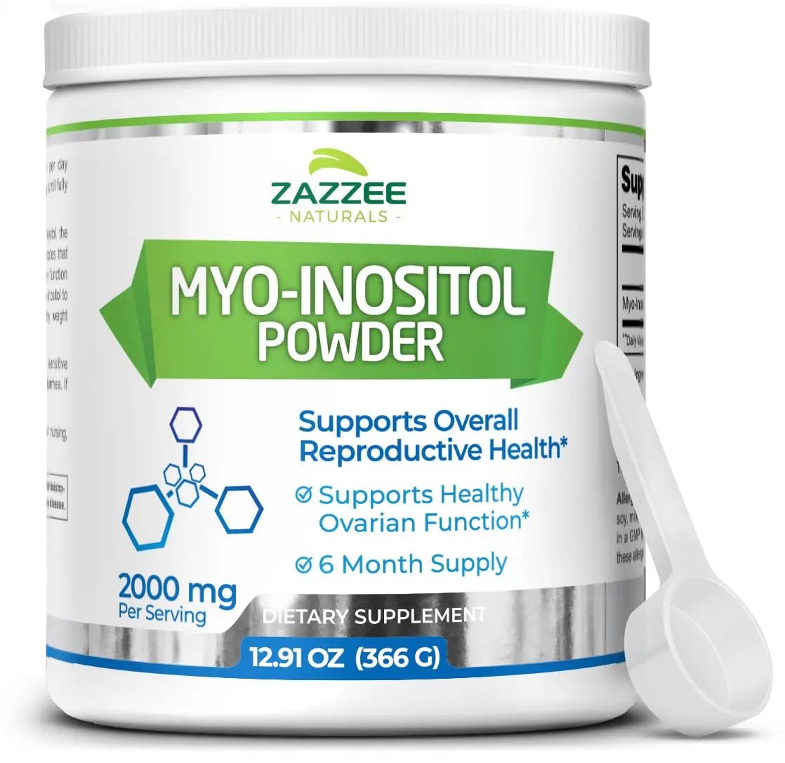 Zazzee Myo-Inositol Powder, 6 Month Supply, 183 Servings, 2000 mg per Serving - TrustMedUSA