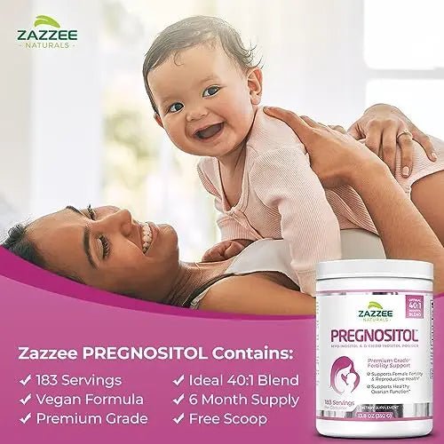 Zazzee PREGNOSITOL Powder, 183 Servings, 6 Month Supply, Premium Myo-Inositol - TrustMedUSA